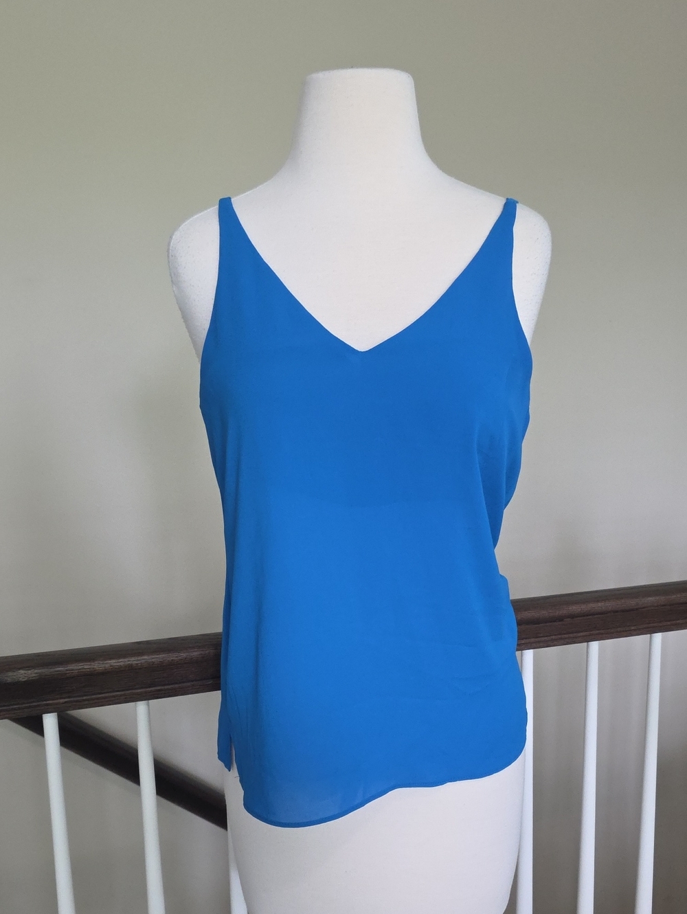 Topshop Bright Blue V-Neck Spaghetti Strap Cami